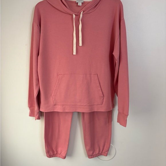 J. Crew Coral Pink soft sweatsuit 2 piece set Size Small - Picture 6 of 6